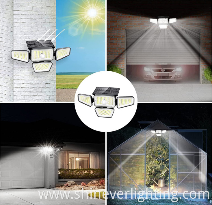 Solar-Powered Outdoor Flood Light with Motion Detector